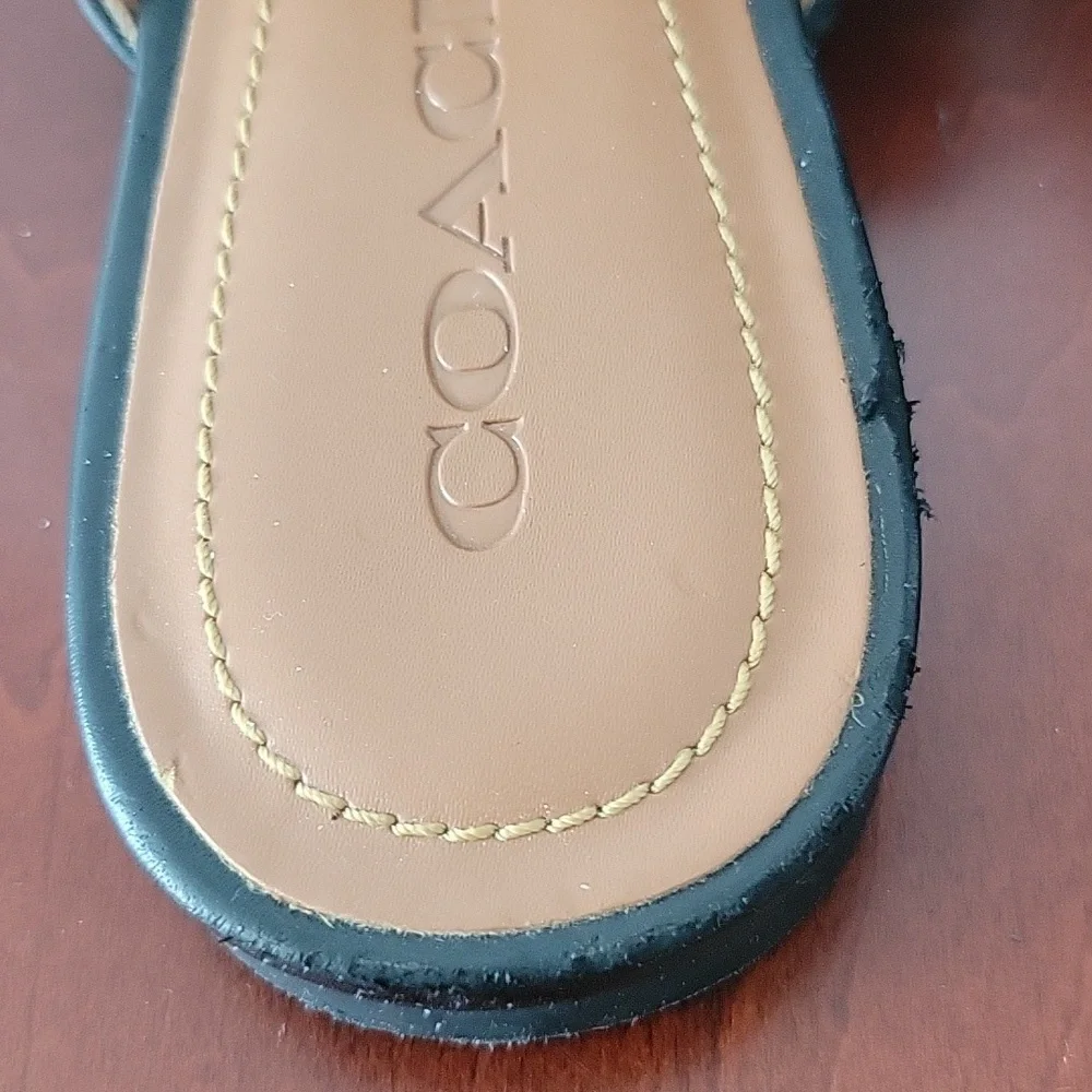 Coach Shea Leather Mules 8 Black